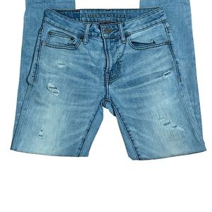 American Eagle Outfitters Men's Light Blue Distressed Jeans
